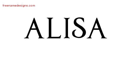 Alisa Regal Victorian Name Tattoo Designs