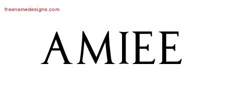 Amiee Regal Victorian Name Tattoo Designs