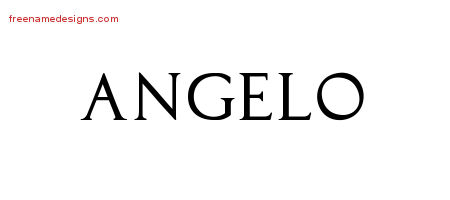 Angelo Regal Victorian Name Tattoo Designs