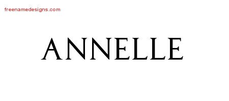 Annelle Regal Victorian Name Tattoo Designs