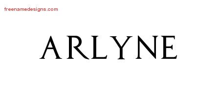 Arlyne Regal Victorian Name Tattoo Designs