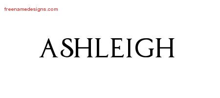 Ashleigh Regal Victorian Name Tattoo Designs