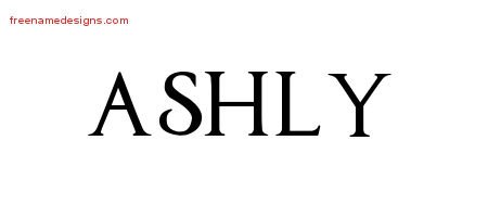 Ashly Regal Victorian Name Tattoo Designs