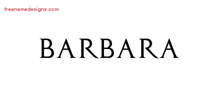 Barbara Regal Victorian Name Tattoo Designs
