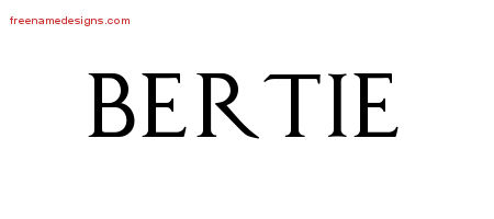 Bertie Regal Victorian Name Tattoo Designs