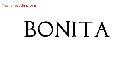 Bonita Regal Victorian Name Tattoo Designs