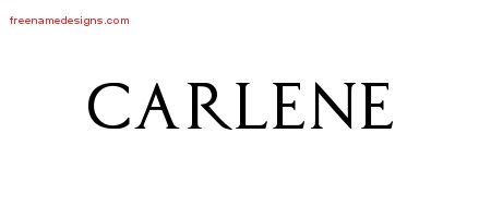 Carlene Regal Victorian Name Tattoo Designs