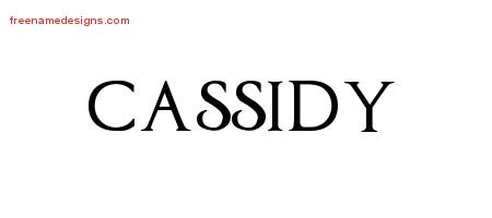 Cassidy Regal Victorian Name Tattoo Designs