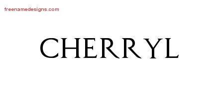 Cherryl Regal Victorian Name Tattoo Designs