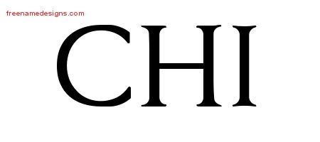 Chi Regal Victorian Name Tattoo Designs
