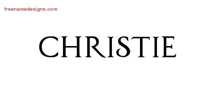 Christie Regal Victorian Name Tattoo Designs