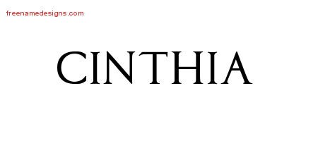 Cinthia Regal Victorian Name Tattoo Designs