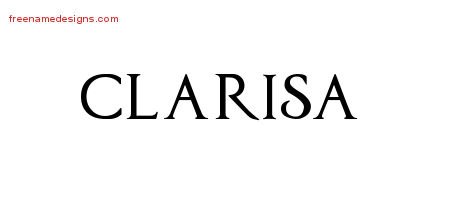 Clarisa Regal Victorian Name Tattoo Designs