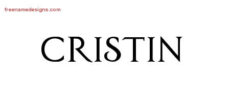 Cristin Regal Victorian Name Tattoo Designs