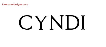 Cyndi Regal Victorian Name Tattoo Designs
