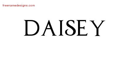 Daisey Regal Victorian Name Tattoo Designs