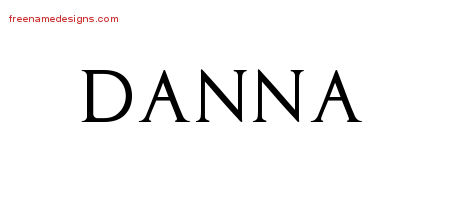 Danna Regal Victorian Name Tattoo Designs