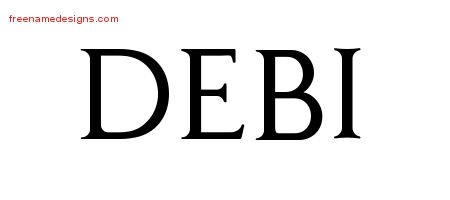 Debi Regal Victorian Name Tattoo Designs
