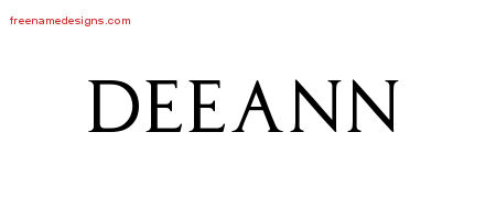 Deeann Regal Victorian Name Tattoo Designs