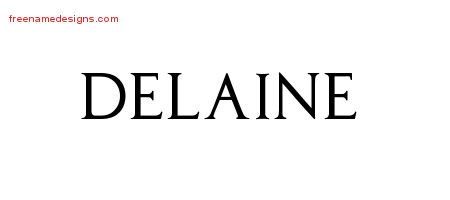 Delaine Regal Victorian Name Tattoo Designs
