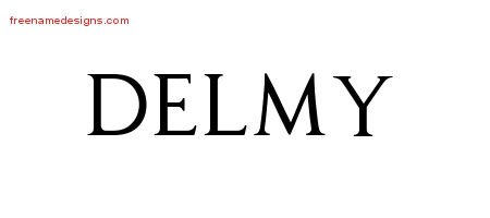 Delmy Regal Victorian Name Tattoo Designs
