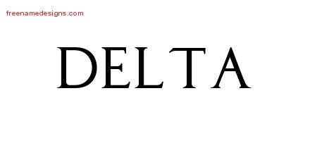 Delta Regal Victorian Name Tattoo Designs