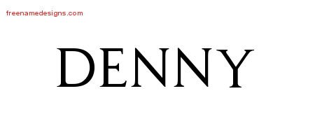 Denny Regal Victorian Name Tattoo Designs