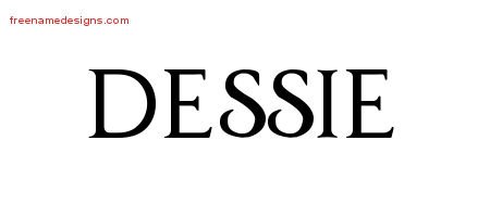 Dessie Regal Victorian Name Tattoo Designs