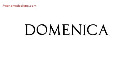 Domenica Regal Victorian Name Tattoo Designs