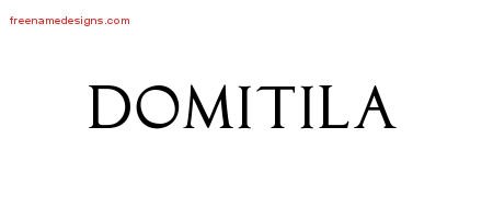 Domitila Regal Victorian Name Tattoo Designs
