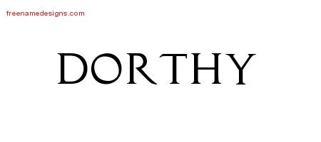 Dorthy Regal Victorian Name Tattoo Designs