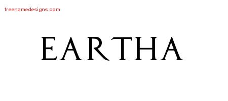 Eartha Regal Victorian Name Tattoo Designs