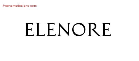 Elenore Regal Victorian Name Tattoo Designs