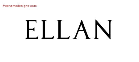 Ellan Regal Victorian Name Tattoo Designs