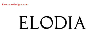 Elodia Regal Victorian Name Tattoo Designs