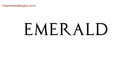 Emerald Regal Victorian Name Tattoo Designs