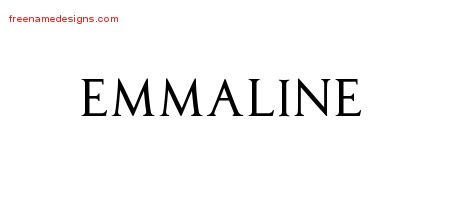 Emmaline Regal Victorian Name Tattoo Designs