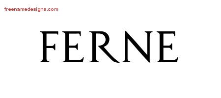 Ferne Regal Victorian Name Tattoo Designs