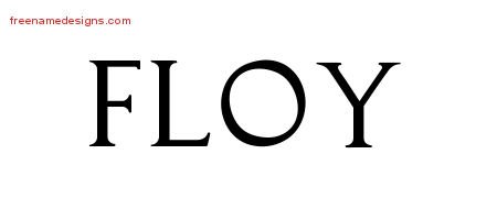 Floy Regal Victorian Name Tattoo Designs