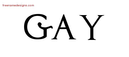 Gay Regal Victorian Name Tattoo Designs