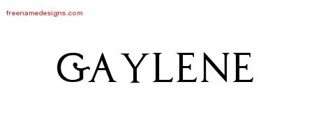 Gaylene Regal Victorian Name Tattoo Designs