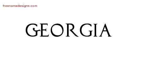 Georgia Regal Victorian Name Tattoo Designs