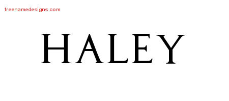 Haley Regal Victorian Name Tattoo Designs