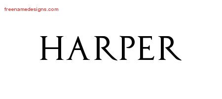 Harper Regal Victorian Name Tattoo Designs