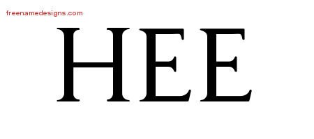 Hee Regal Victorian Name Tattoo Designs
