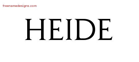 Heide Regal Victorian Name Tattoo Designs