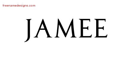 Jamee Regal Victorian Name Tattoo Designs
