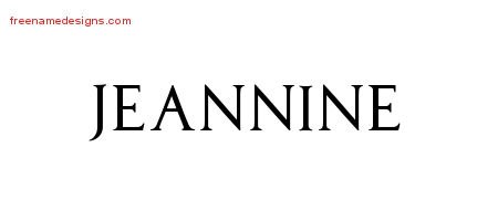 Jeannine Regal Victorian Name Tattoo Designs