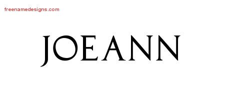 Joeann Regal Victorian Name Tattoo Designs