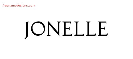 Jonelle Regal Victorian Name Tattoo Designs